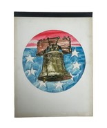 Vintage Illustration Art Original Artwork Advertising Liberty Bell 1970s - £55.14 GBP