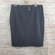 Tahari Womens Pencil Straight Skirt Dani Size 12 Black Fully Lined Back ... - $24.02