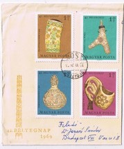 Stamps Art Hungary Envelope Budapest Belyegnap 1969 Treasures - £3.08 GBP