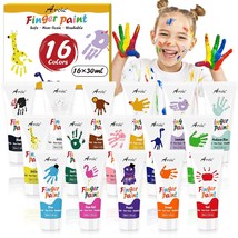 16Colors Kids Washable Finger Paint, Non-Toxic, Art Painting Supplies Fo... - £19.58 GBP