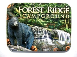 Forest Ridge Campground Pennsylvania with Black Bear Photo Fridge Magnet - £4.75 GBP