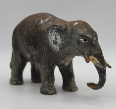 Vintage Gray Metal Trunk Up Elephant Figurine - Made in Germany - $19.34