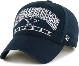 &#39;47 Dallas Cowboys Mens Hat Cap Navy Blue Fletcher MVP Adjustable NFL Football - £23.63 GBP