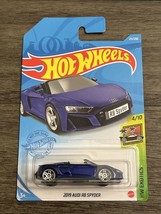 Hot Wheels Hw Exotics 2019 Audi R8 Spyder 4/10 Blue Convertible 211/250 - $3.95