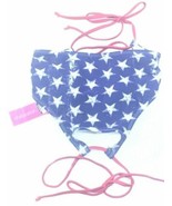 Xhilaration Womens Bikini Top With Laces Red White Blue USA Stars Size D... - £11.08 GBP