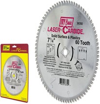Ivy Classic 36350 Laser Carbide 7-1/4-Inch 60 Tooth Solid Surface And, 1... - $44.95