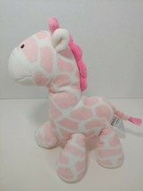 Carters Child of Mine Giraffe Plush pink white Rattle soft baby toy used - $10.39