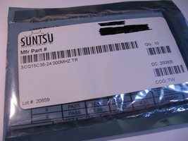 SUNTSU SCQ15C38-24.000MHZ TR 24.000 MHz CRYSTAL XTAL SMT - NOS Qty 10 - $5.69