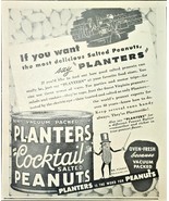 Planters Cocktail Salted Peanuts oven fresh vacuum packed-1948 Vintage P... - €7,58 EUR