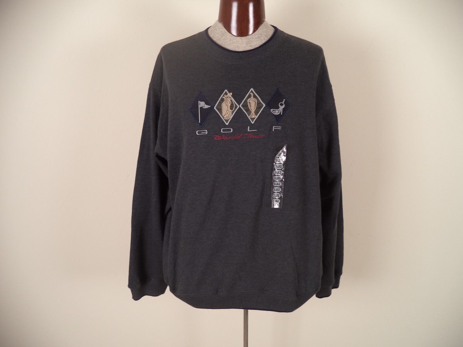 Men&#39;s Gray Focus America Sweatshirt. XXL. 80% Cotton/ 20% Polyester. Lon... - $20.30