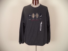 Men&#39;s Gray Focus America Sweatshirt. XL. 80% Cotton/ 20% Polyester. Long... - $20.29