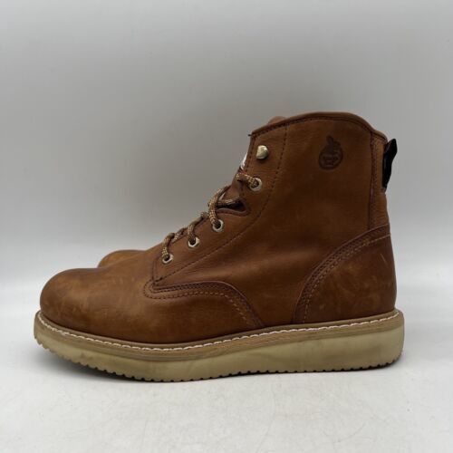 Primary image for Georgia G8342 Mens Brown Lace Up Wedge Steel Toe Work Boots Size 13 M