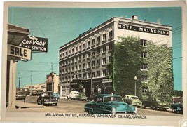 Malaspina Hotel, Nanaimo, Vancouver Island, BC, Canada, vintage postcard 1954 - £9.70 GBP