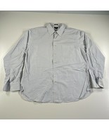 J Crew Shirt Mens XL 17-17.5 Light Blue White Striped Button Down Long S... - £14.14 GBP