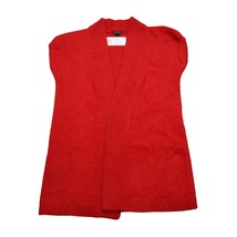 Ann Taylor Sweater Womens S Red Cap Sleeve V Neck Solid Knitted Cardigan - £17.81 GBP