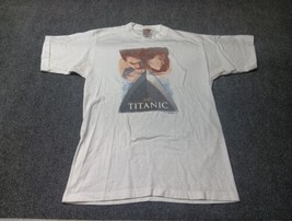 Vintage Titanic Movie Promo T Shirt Adult M White Y2K Single Stitch Rose... - $139.97