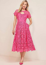 Kaleidoscope Pink Lace Prom Dress  (fm51-29) - £49.99 GBP