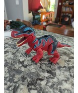 Mattel Imaginext 2004 Razor T-Rex Dinosaur Red Blue Roars Working - $24.75