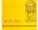 Ristoranti da Li Rosa Menu Via Dei Fossi Florence Italy Italian &amp; English  - £17.36 GBP