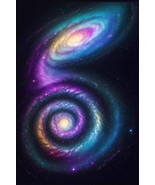 Spiral Galaxies, Ai art, printable, Digital Download,300 dpi - $4.21