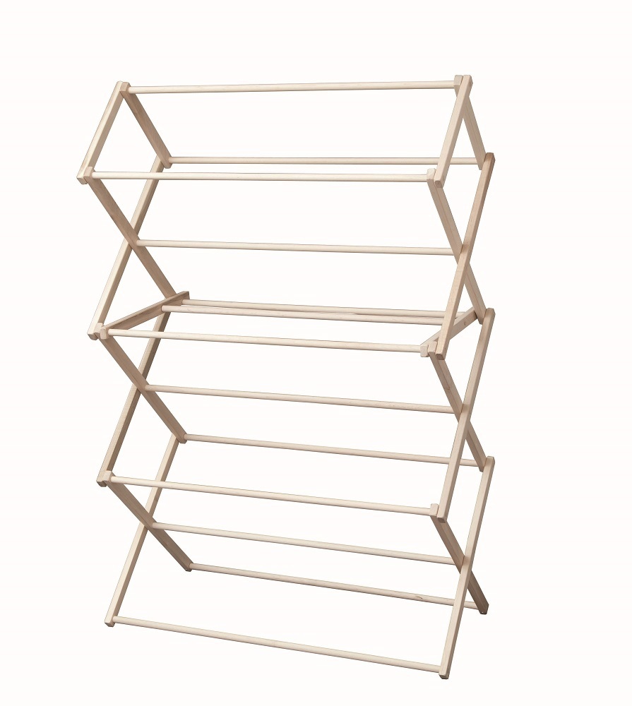 LARGE FOLDING DRYING RACK AMISH HANDMADE - 40W x 60H x 19½D Maple Laundry USA Item image 2