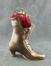 Vintage Ornament Victorian High Top Boot Pin Cushion Free Shipping - £11.95 GBP