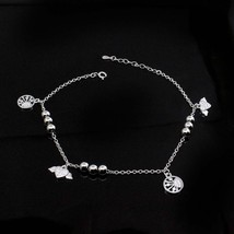 Cute Indian Girls Gift 925 Sterling Silver Single Anklets Bracelet 8.8&quot; - £26.23 GBP