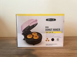 Bella Mini Donut Maker Pink Nonstick Cooking Compact Model 350 Watts - £11.98 GBP