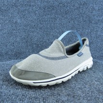SKECHERS Go Walk Women Slip-On Shoes Gray Fabric Slip On Size 6 Medium - £19.83 GBP