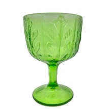 Vintage FTD 1975 Vintage Green Glass Leaf Motif Pedestal Vase - £11.14 GBP