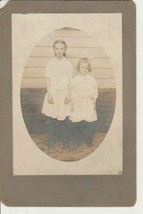 1800s Sisters Victorian Cabinet Card Photograph Portrait Harrisburg PA 4.25x6.5&quot; - £10.03 GBP