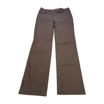 H&amp;M Pants Women&#39;s 6 Brown Cotton Stretch Pockets Mid-Rise Wide-Leg Class... - $24.18