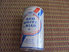 Vintage Red White &amp; Blue Aluminum Beer Can W - $185.49 MXN