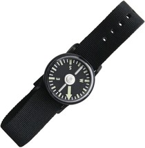 New - Cammenga Phosphorescent Wrist Compass - Black - Tactical Strap  - $64.23 CAD