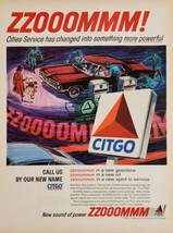 1965 Print Ad Citgo Gasoline &amp; Oil Pontiac at Service Station &amp; Gas Pumps  - £17.48 GBP