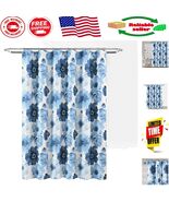 Charming Navy &amp; White Floral Shower Curtain, 72&quot; x 72&quot; - Machine Washabl... - $664.49 MXN