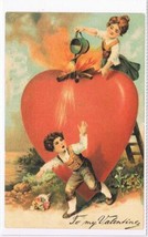 Postcard Heart On Fire ? Old Fashioned Love Reproduction - $2.75