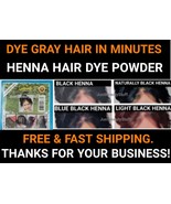 BLACK HENNA HAIR DYE POWDER-6 PACKS-60G  AND HAIR DYE TOOLS KIT-DYE GRAY... - £8.25 GBP+