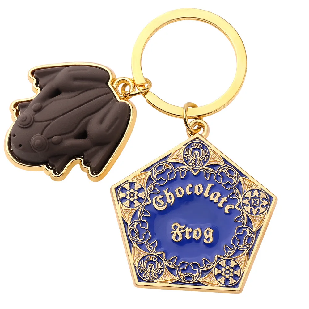 Play Fashion Chocolate Frog Key ClAic Cartoon Frog Gold Metal Pendant Keychain A - £23.15 GBP