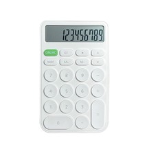 White Desk Basic Cute Calculator, Small Portable Standard Calculator 12 Digit Du - £12.57 GBP