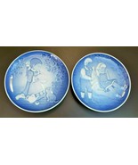 Barnets Dag Children&#39;s Day Small Deft Blue Plate Lot 2 Bing &amp; Grondahl S... - £9.16 GBP