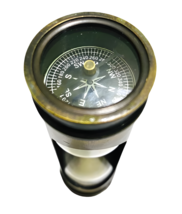 Brass Sand Timer Antique Marine Nautical Hourglass Compass on Both End, Brass - £27.67 GBP
