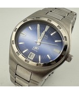 Fossil Blue Quartz Watch AM-3702 Men 100m Silver Date Oval Analog New Ba... - €22,76 EUR
