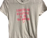 Old NavyWomens XS White Pink T shirt Something Beautiful is on the Horizon - $5.09