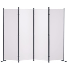 VEVOR Room Divider 4-Panel Folding Privacy Screen 88.2&quot;x11.8&quot;x67.3&quot; White - £74.25 GBP