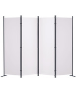 VEVOR Room Divider 4-Panel Folding Privacy Screen 88.2&quot;x11.8&quot;x67.3&quot; White - £73.91 GBP