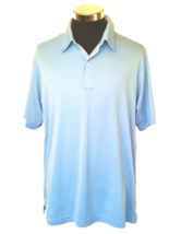 Adidas Clima Cool Golf Shirt Men&#39;s Size X-Large Blue Knit Active Short S... - $14.85