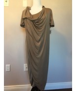 NWT Antonio Marras Cement Gray Silk Blend Jersey Wrap Dress SZ IT 42 US 8 Damage - $177.21
