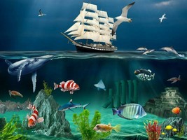 Sailboat ocean bottom Jigsaw puzzle 250 pieces any holiday board game bo... - $32.90