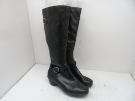 Karen Scott Women&#39;s Ulee Tall Casual Riding Boots Black Size 5.5M - $28.49